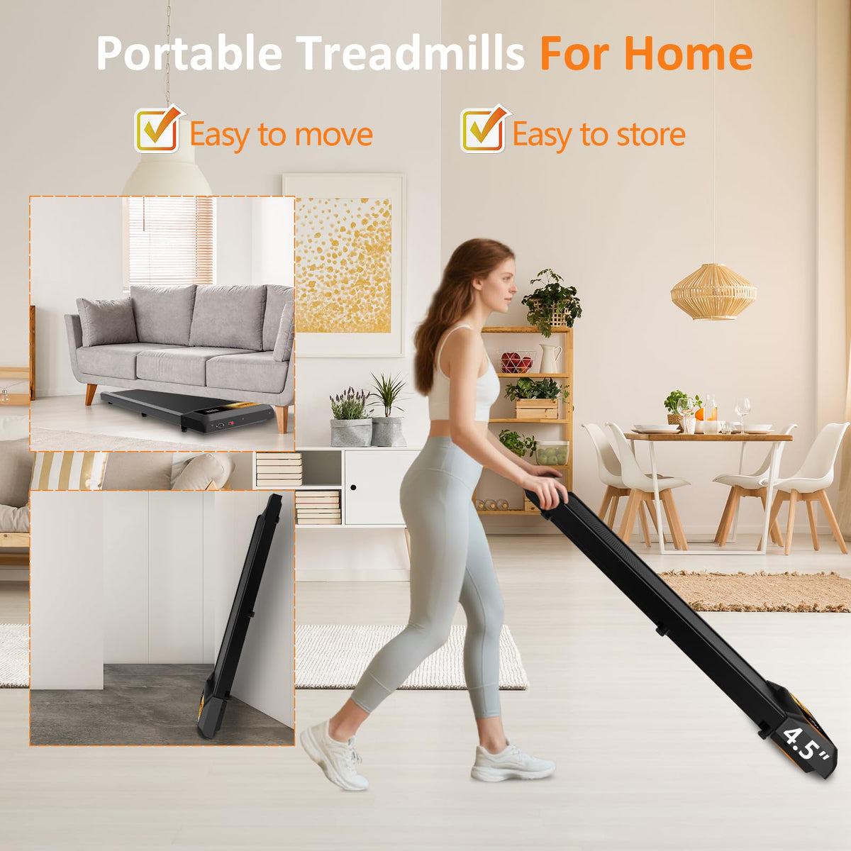 2.5HP Incline Walking Pad Treadmill with Remote M48764