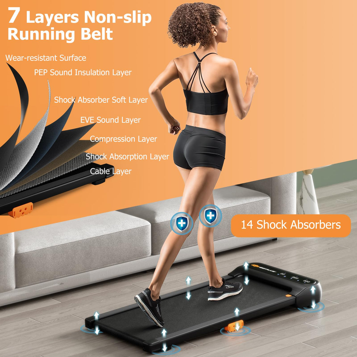 Under Desk Treadmill with 265 lbs Capacity J6140