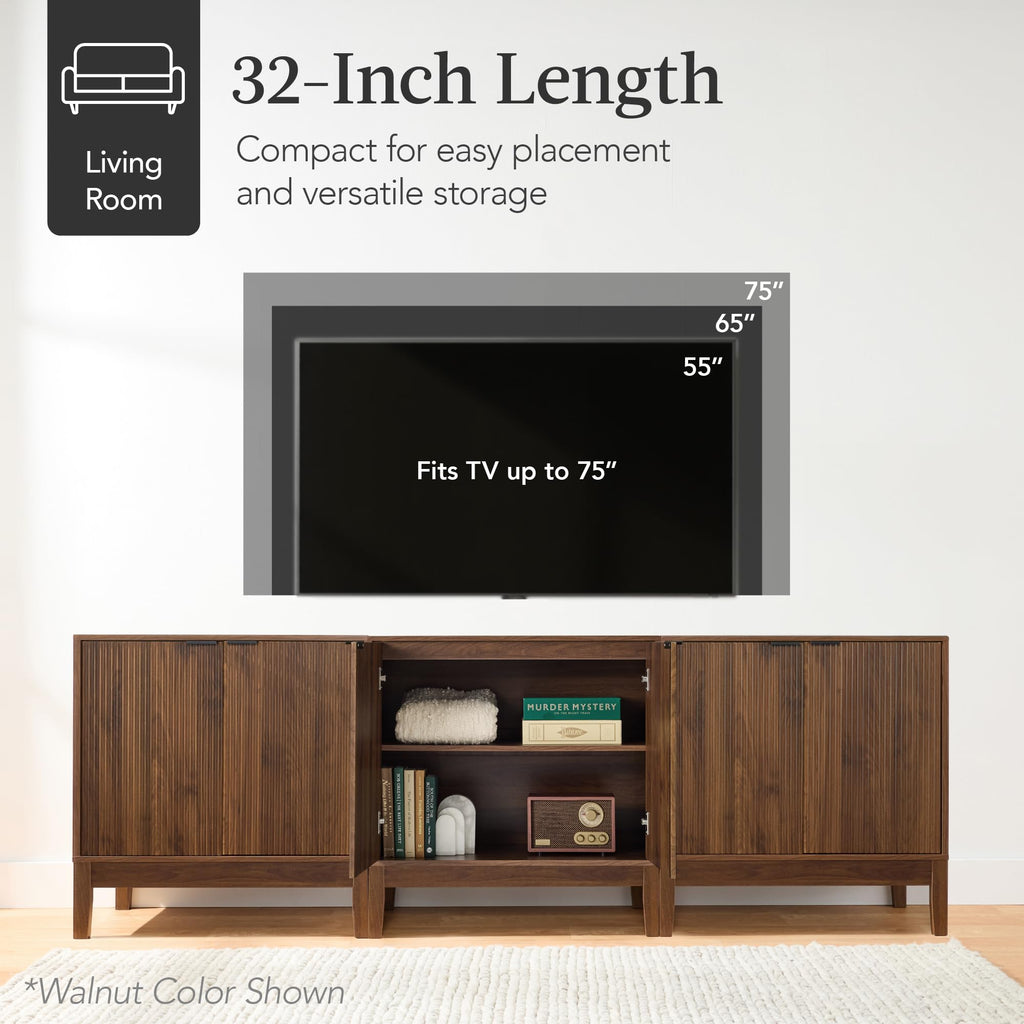2-Door Storage Cabinet with Adjustable Shelves L112