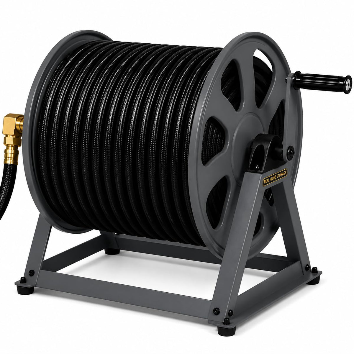 200ft Heavy Duty Metal Floor and Wall Mounted Hose Reel G4222