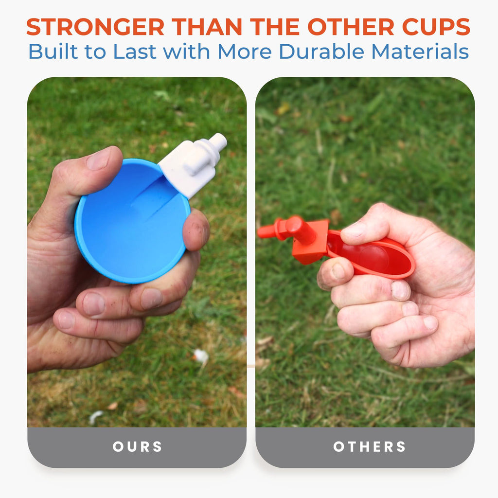 Blue Large Automatic Chicken Waterer Cups Pack of 5 D3028