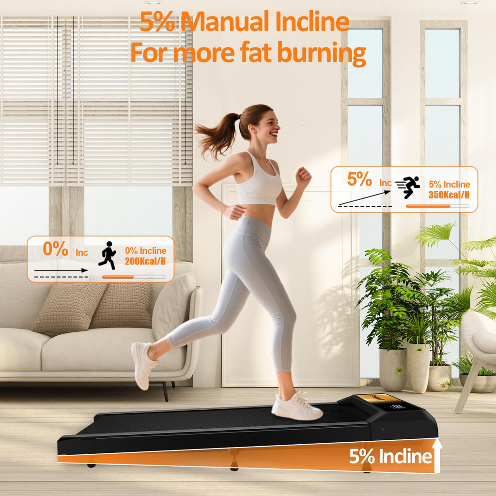 2.5HP Incline Walking Pad Treadmill with Remote M48764