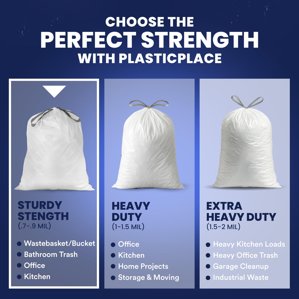8 Gallon White Drawstring Trash Bags 200 Count G7829