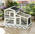 54" 2-Tier Wooden Rabbit Hutch with Run T567