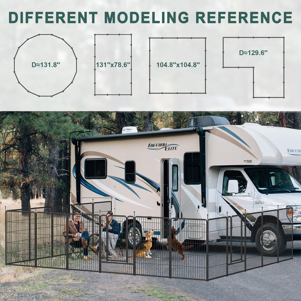 16 Panel 40" Height Dog Playpen with Doors B8896