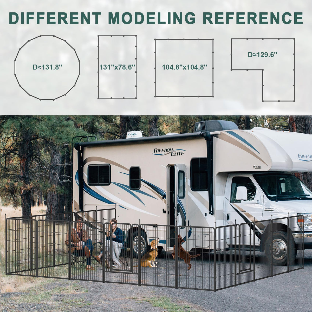16 Panel 40" Height Dog Playpen with Doors B8896