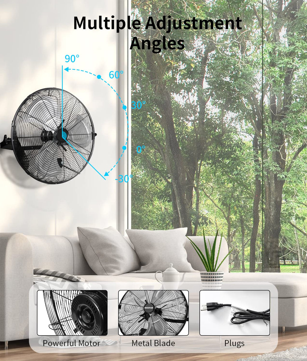 20 Inch High Velocity Metal Wall Mount Fan V666