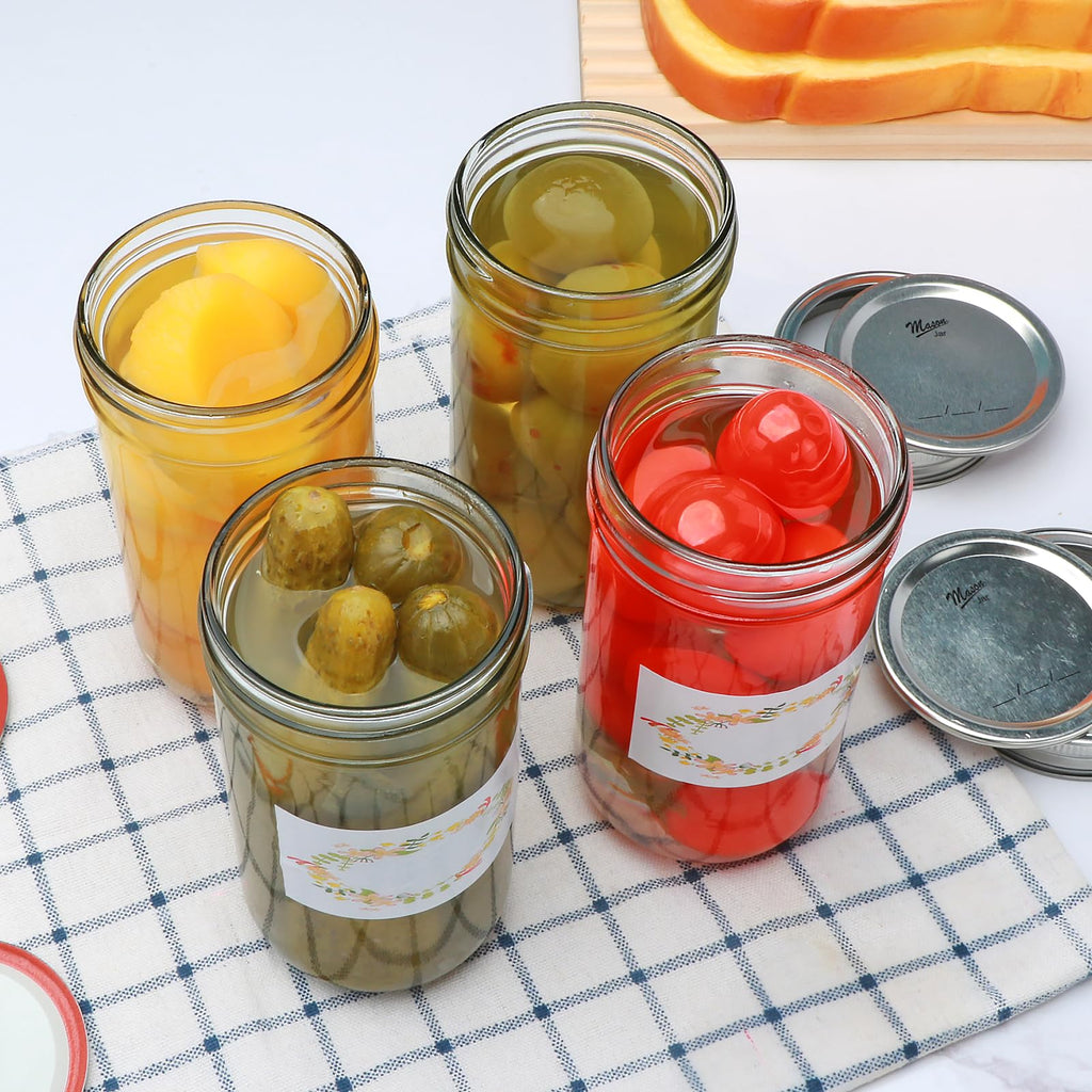 24 Pack 12 oz Mason Jars with Lids F3878