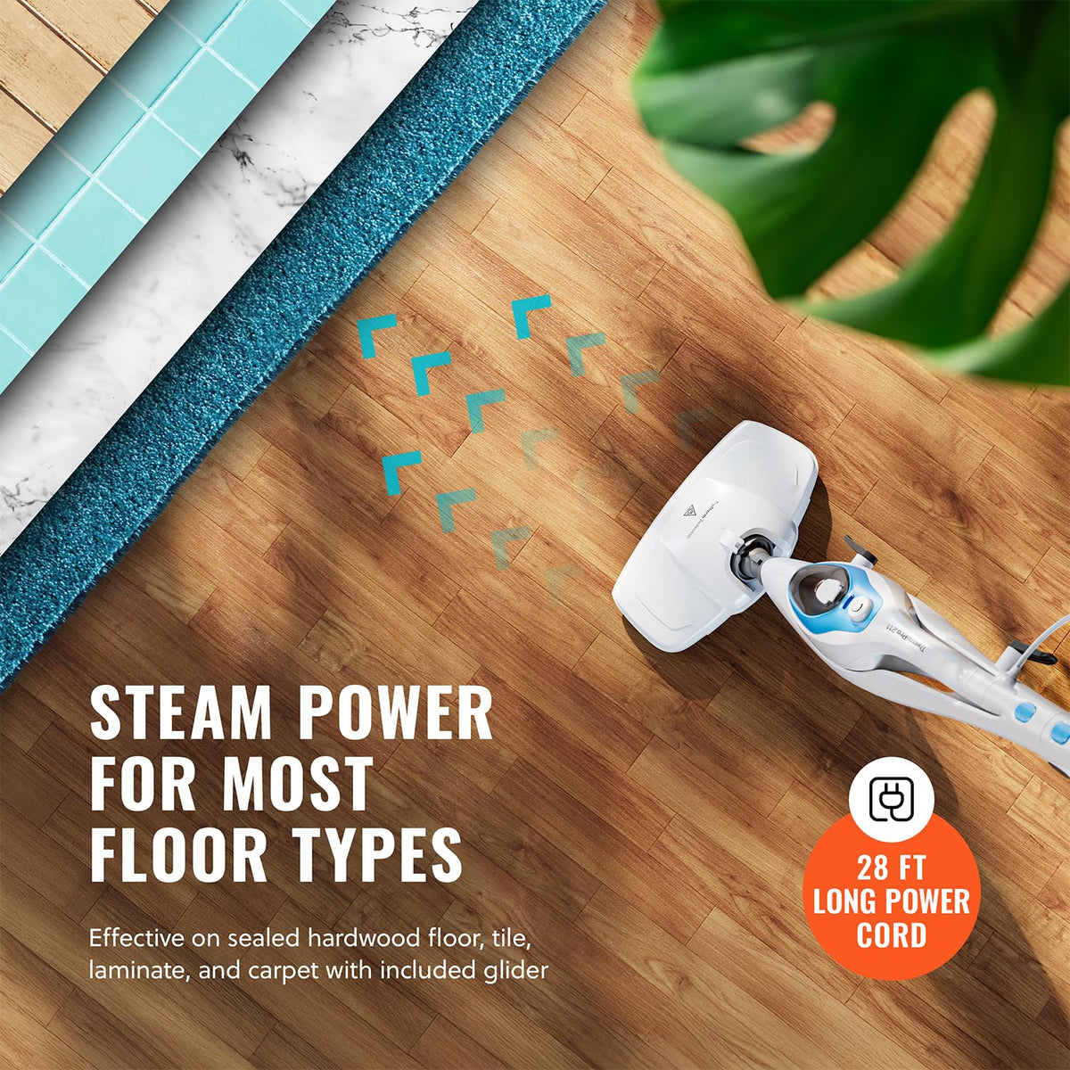 10-in-1 Steam Mop with Detachable Handheld Steam Cleaner H22168