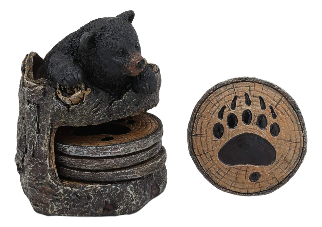 Black Bear Coaster Set with 4 Coasters R960