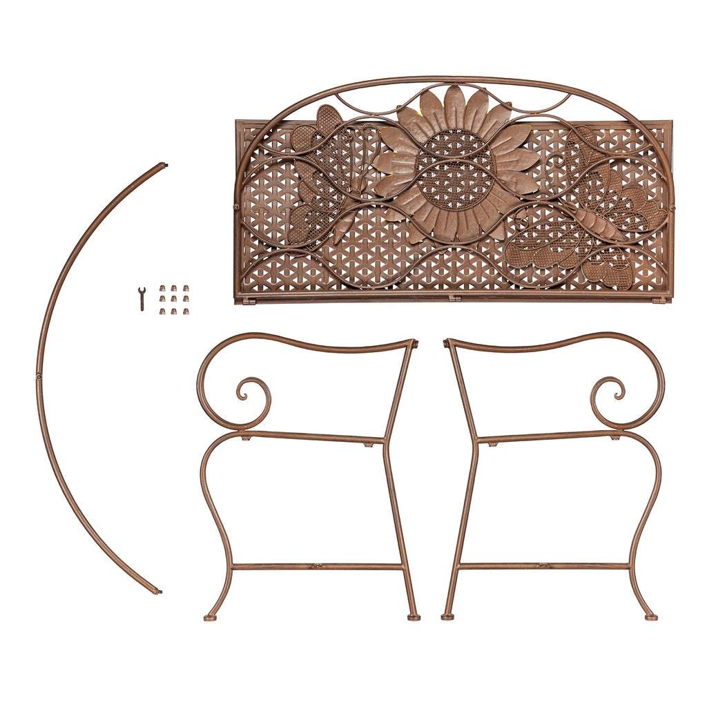 Cast Iron Metal Garden Bench E8249