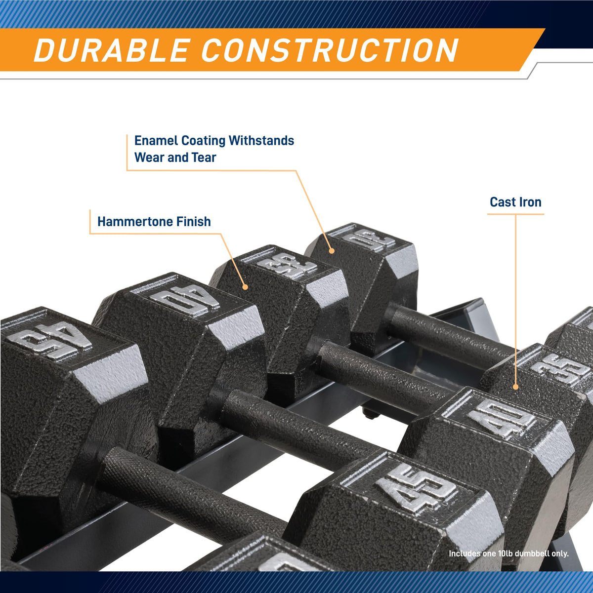 Cast Iron Hex Dumbbell U571038