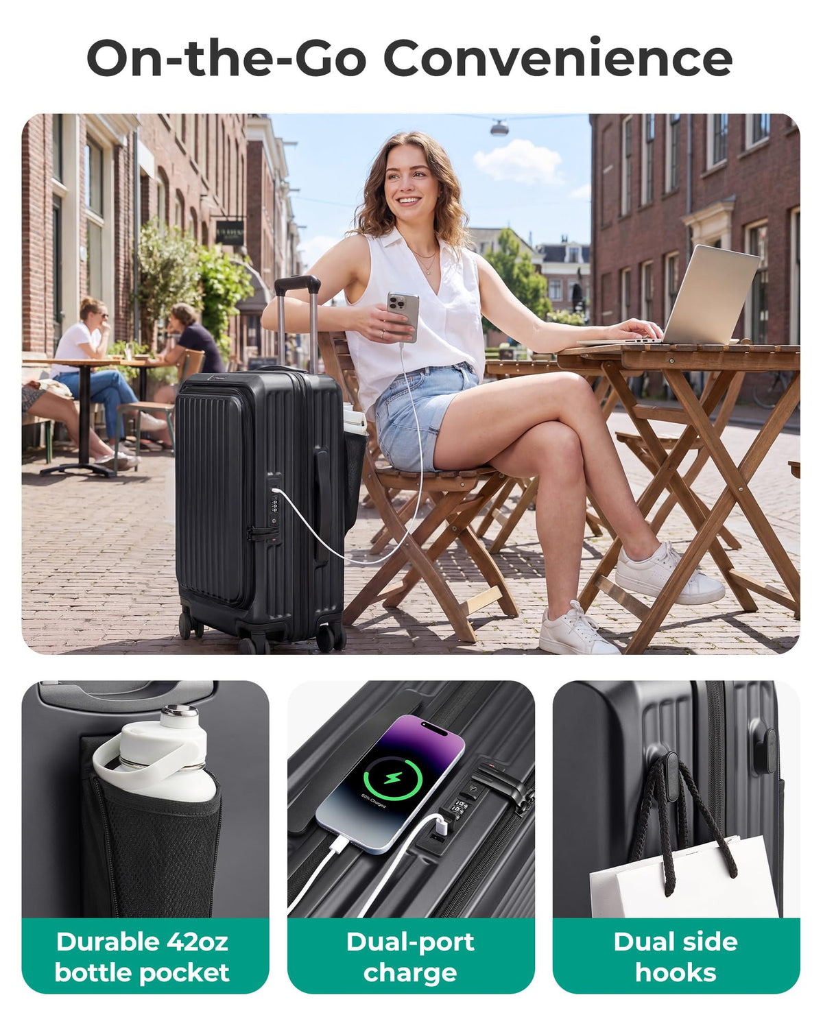 20" Expandable Carry-On Black A395