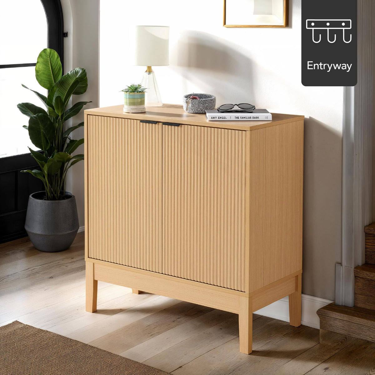 2-Door Storage Cabinet with Adjustable Shelves L112