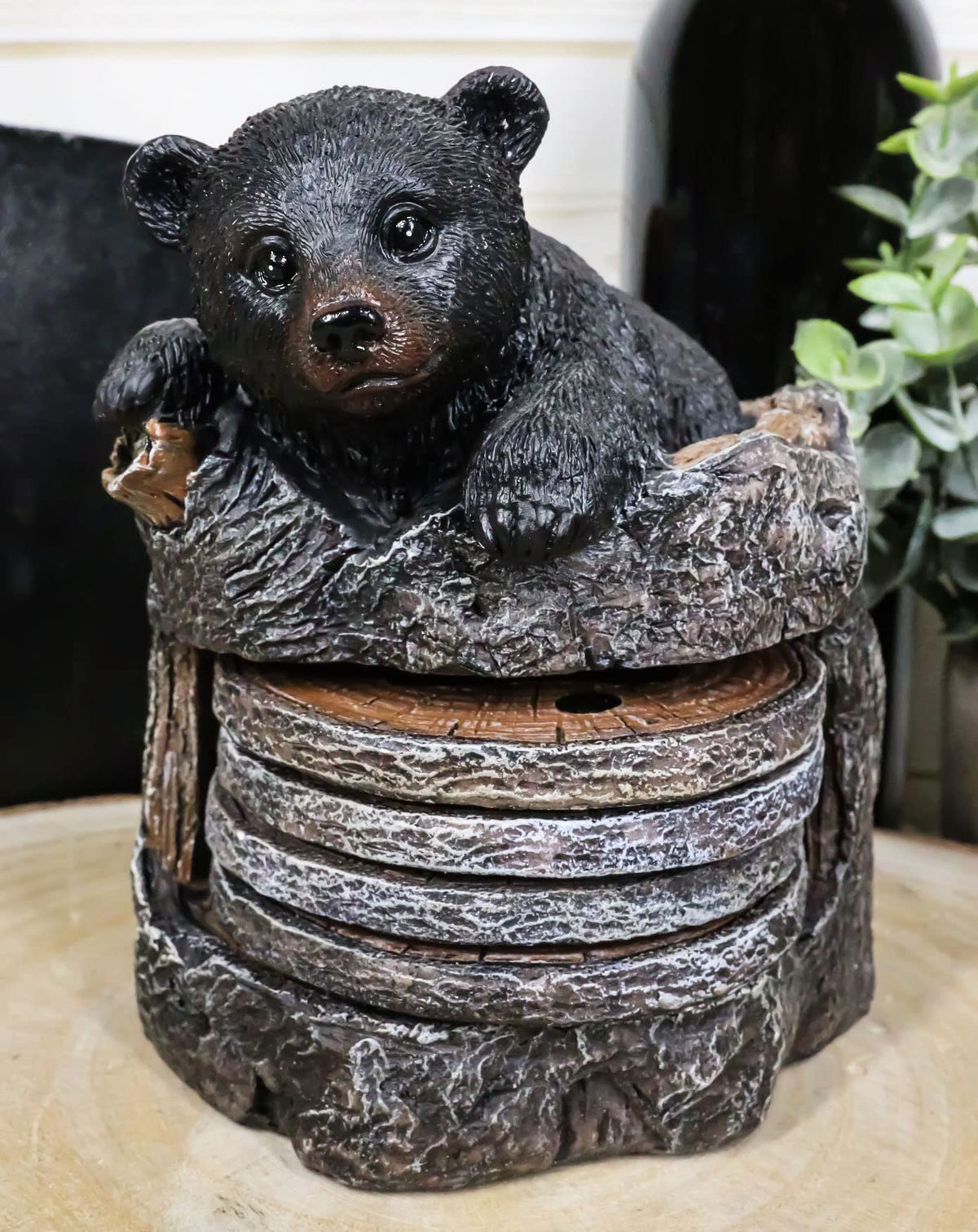 Black Bear Coaster Set with 4 Coasters R960