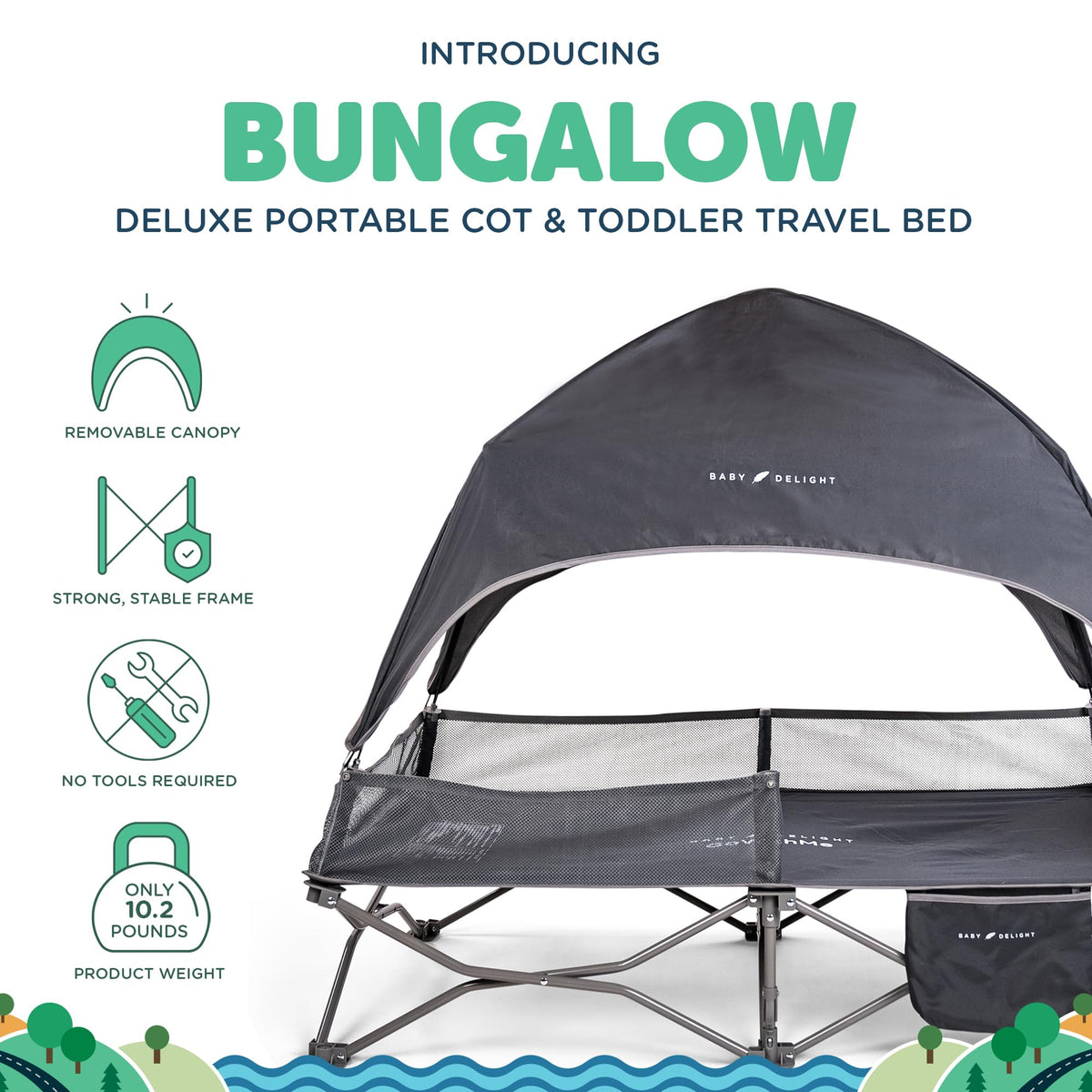 Portable Cot Grey E11819