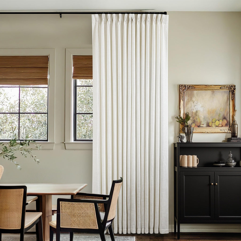Natural Extra Wide Pinch Pleat 102 Inch Curtains C4256