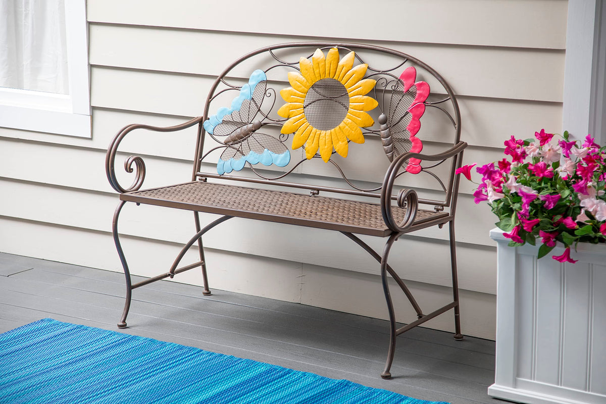Cast Iron Metal Garden Bench E8249