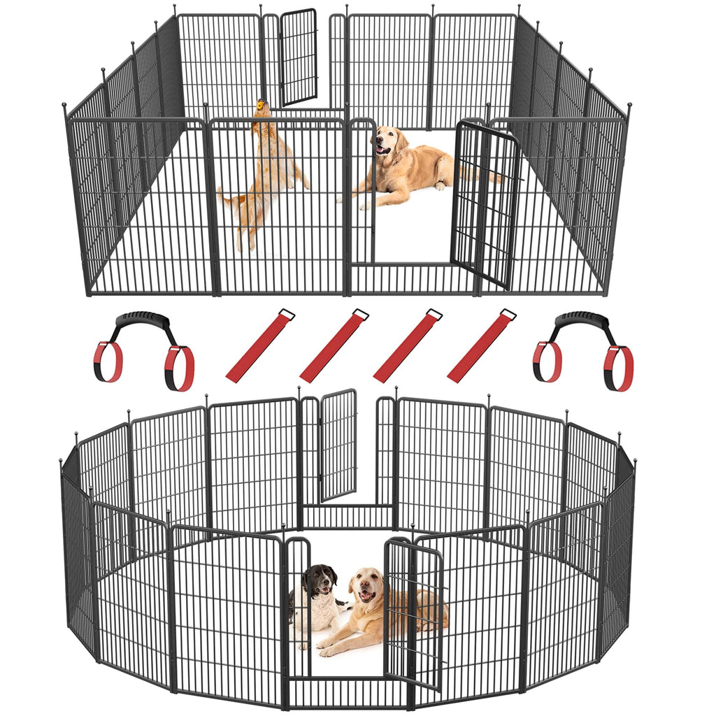 16 Panel 40" Height Dog Playpen with Doors B8896
