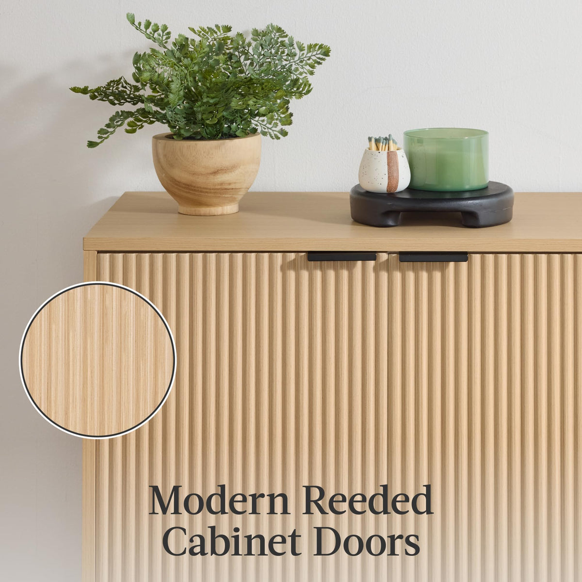2-Door Storage Cabinet with Adjustable Shelves L112