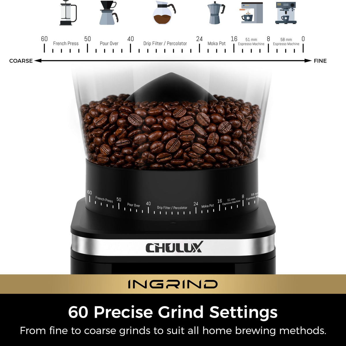 Espresso Machine with Conical Burr Coffee Grinder J82767
