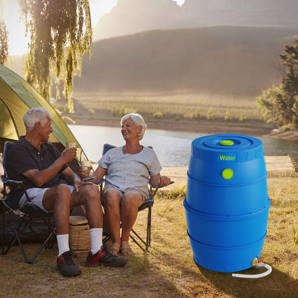 50 Gallon Blue BPA-Free Water Storage Barrel with Spigot G13918