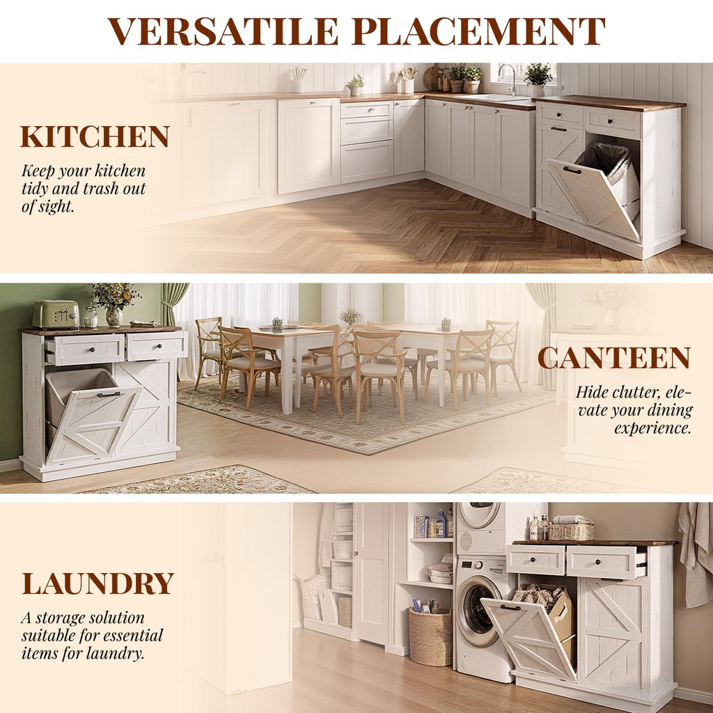 Double 10-Gal Tilt Out Trash Cabinet J3034