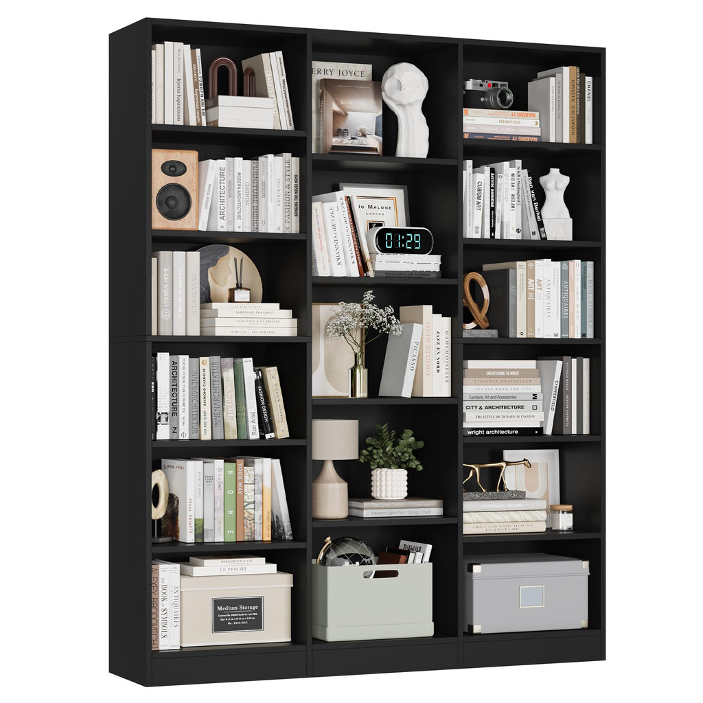 Triple Wide Bookshelf with 17 Display Shelves B749999