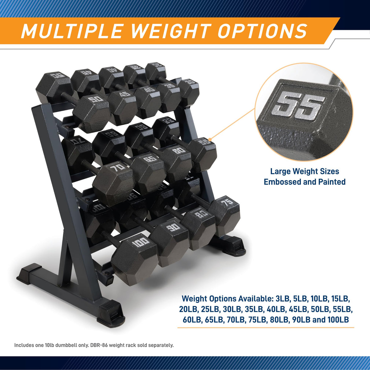Cast Iron Hex Dumbbell U571038