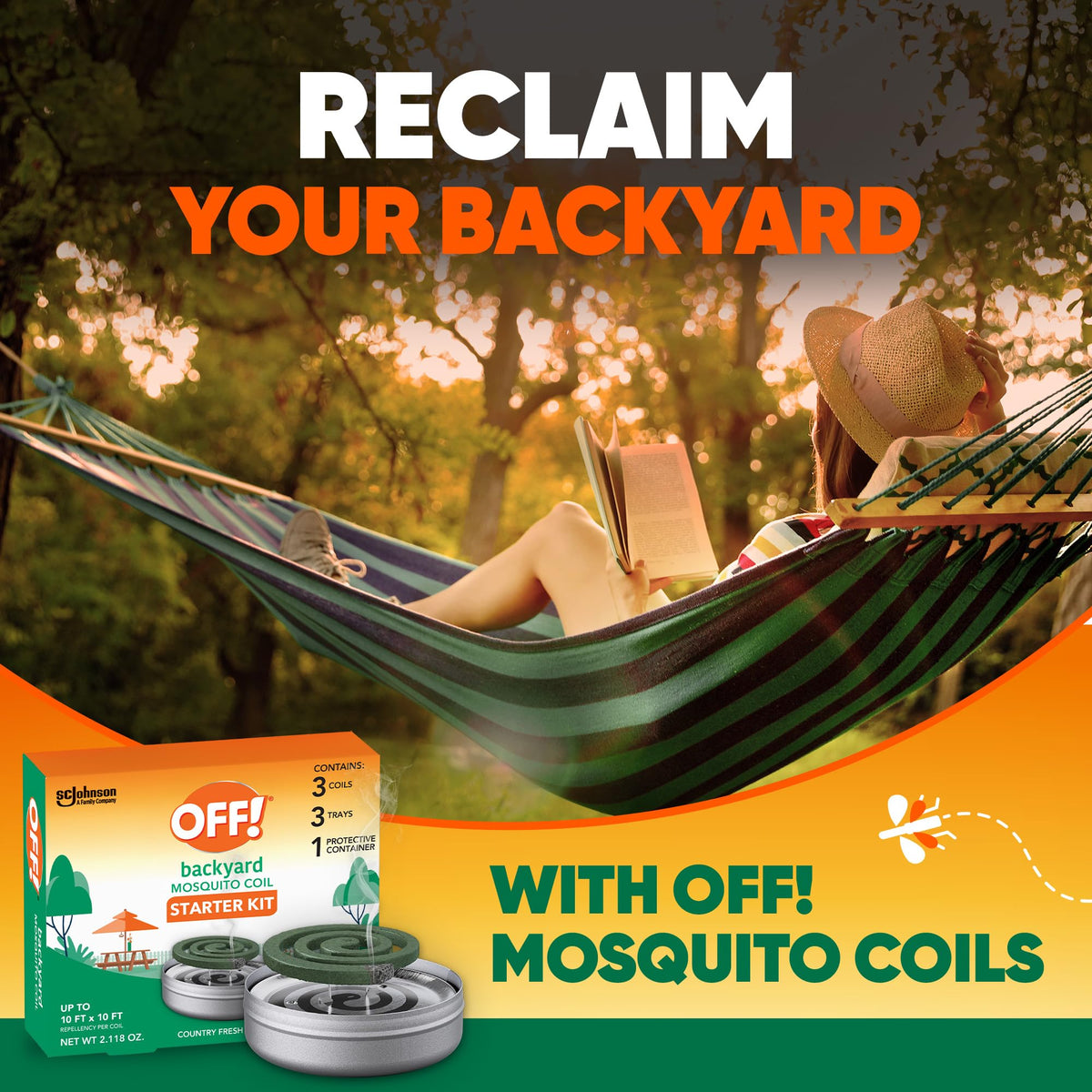 Outdoor Mosquito Repellent Coil Starter Pack Country Fresh Scent 3 Piece F35557