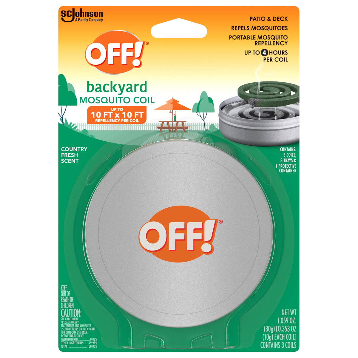 Outdoor Mosquito Repellent Coil Starter Pack Country Fresh Scent 3 Piece F35557