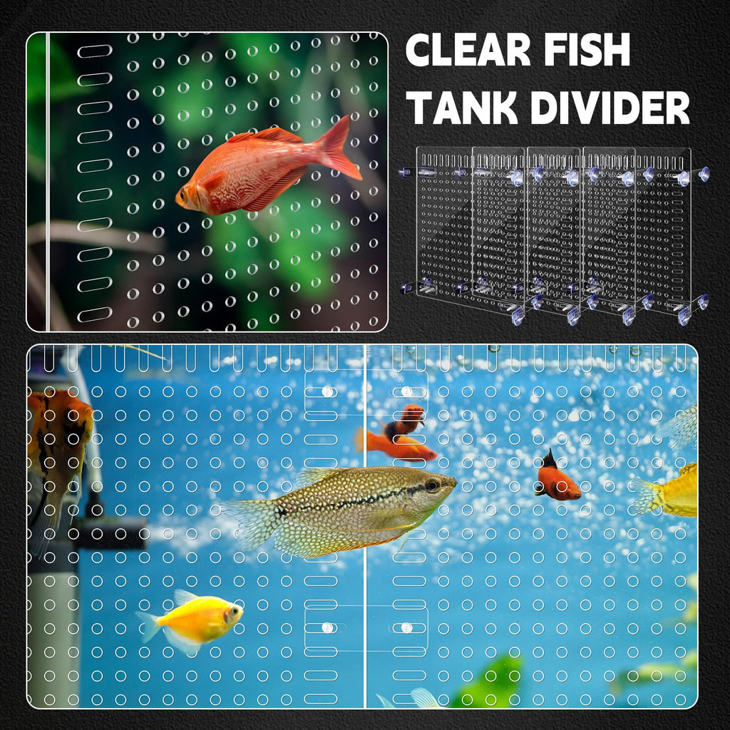 4 Set Acrylic Aquarium Divider Fish Tank Panels A446