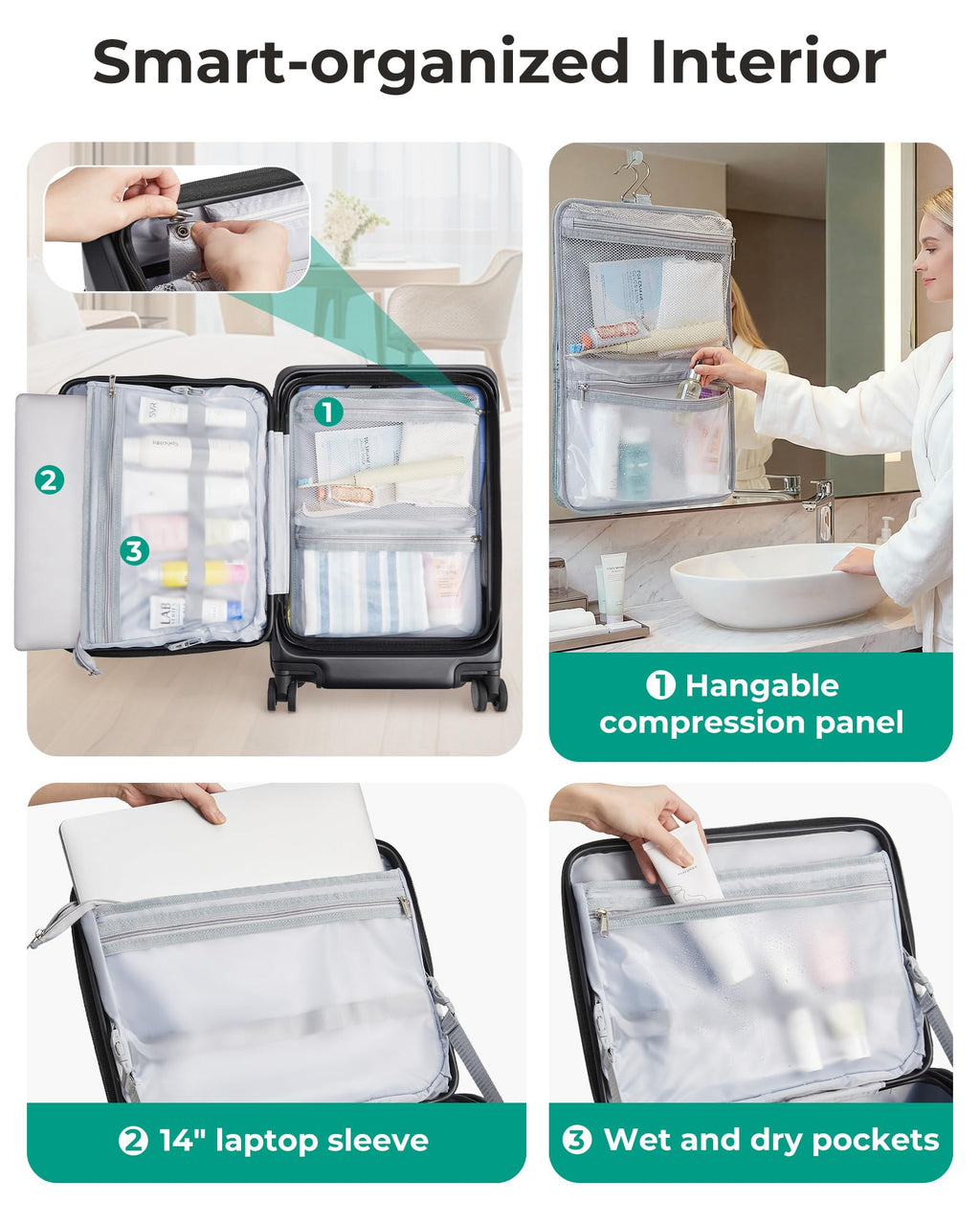 20" Expandable Carry-On Black A395