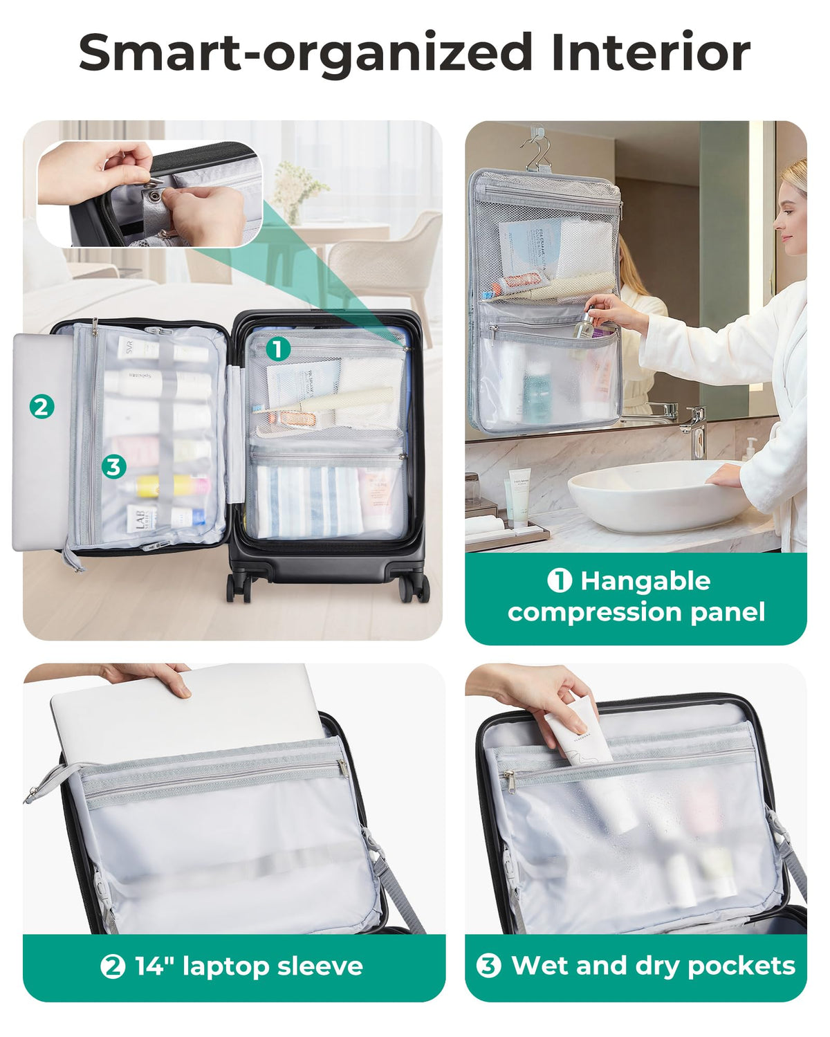 20" Expandable Carry-On Black A395