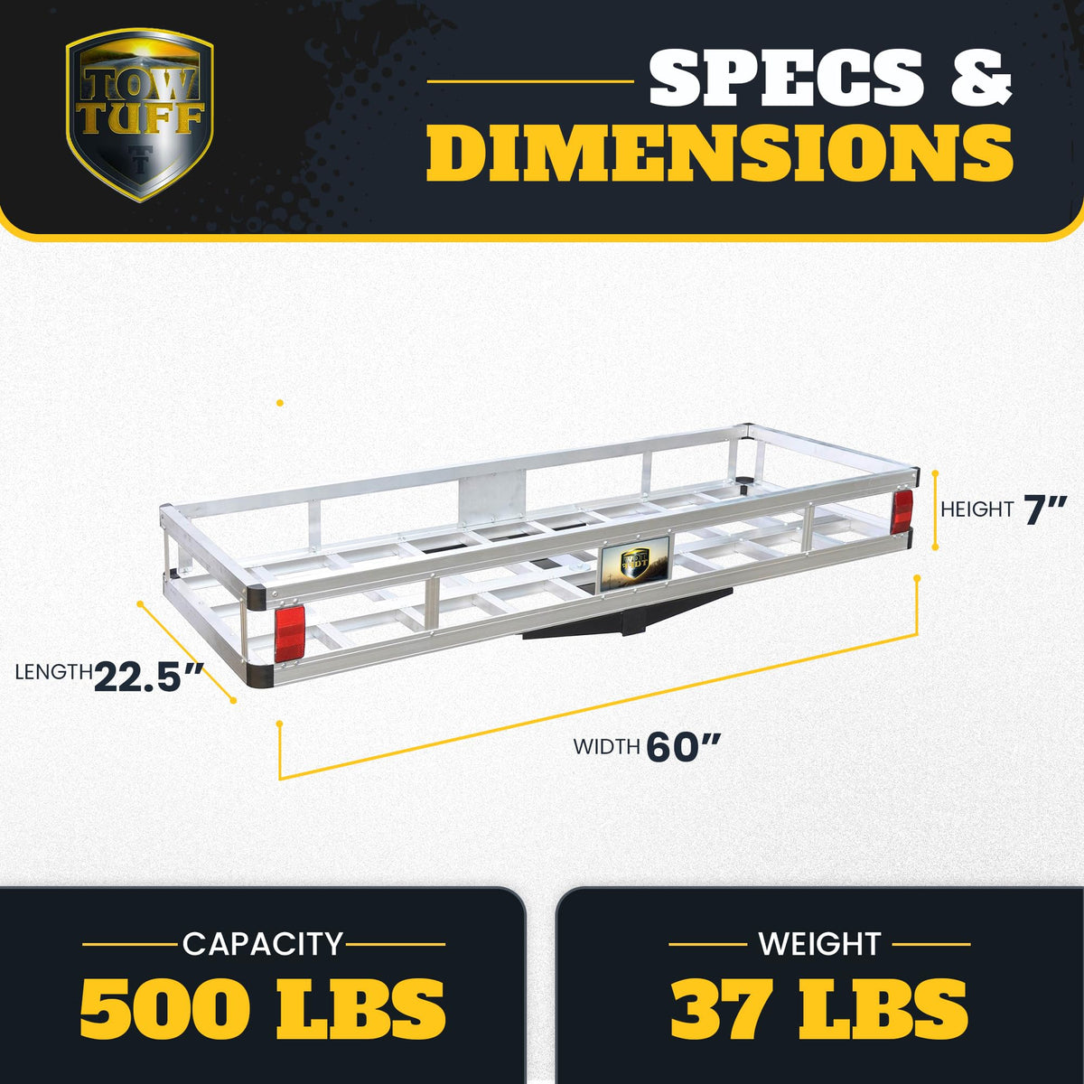 60 in Aluminum Hitch Carrier 500 lb R203530