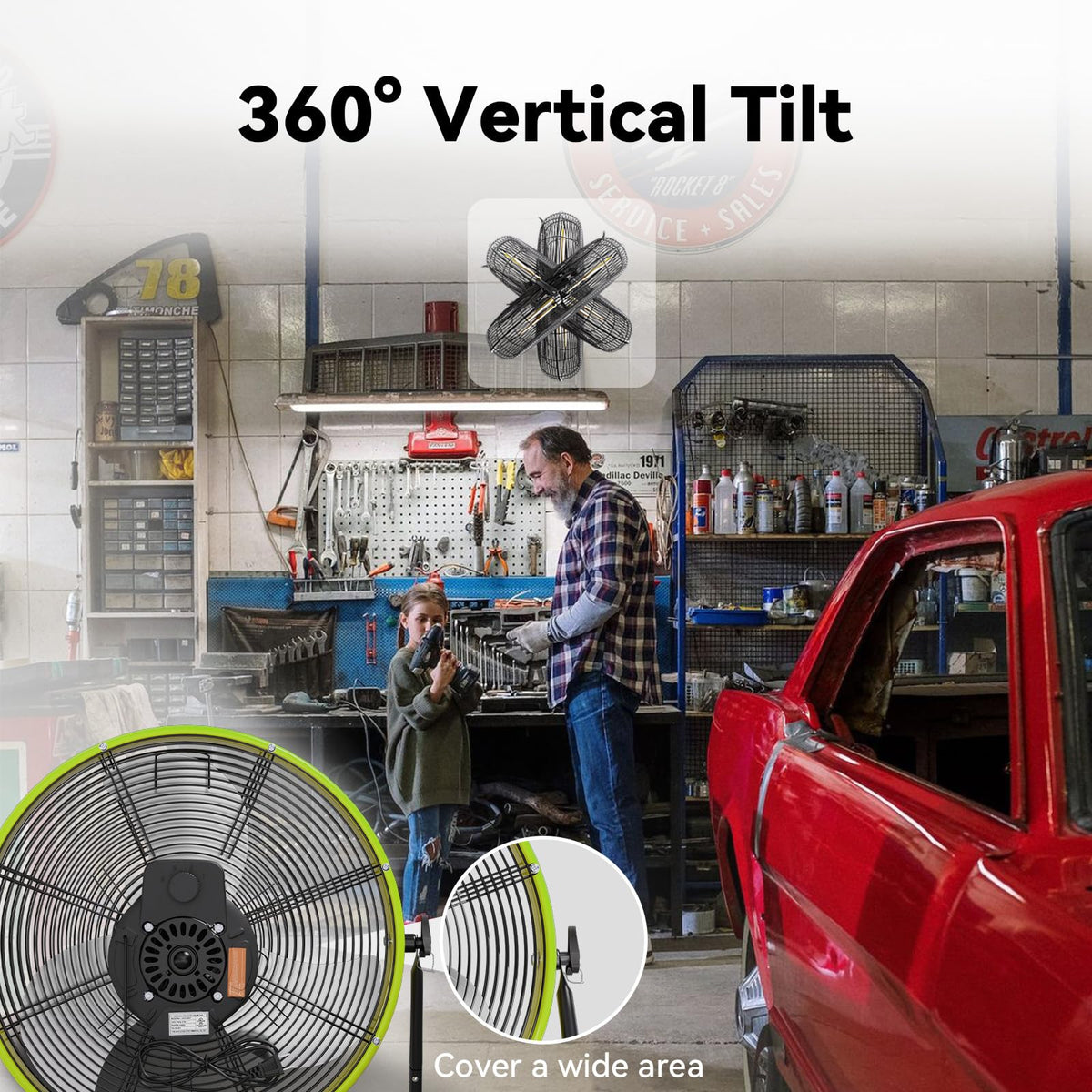 20 In 3 Speed High Velocity Floor Fan H49892