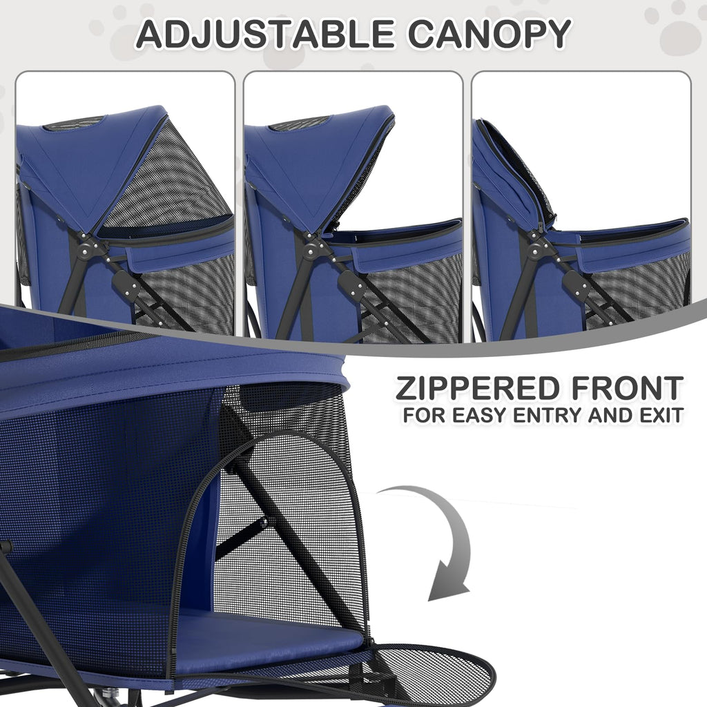 Navy Blue Pet Stroller Q9972