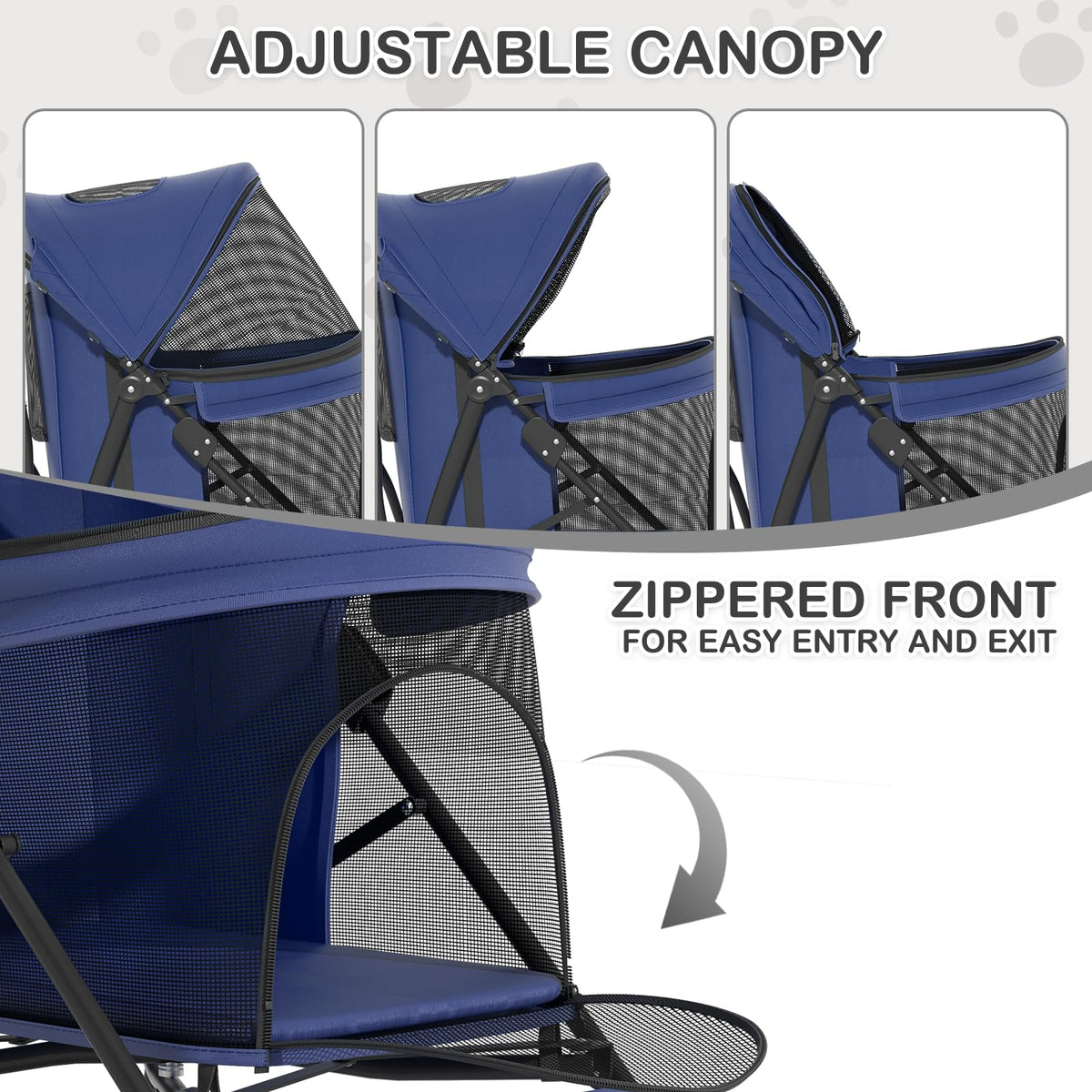 Navy Blue Pet Stroller Q9972