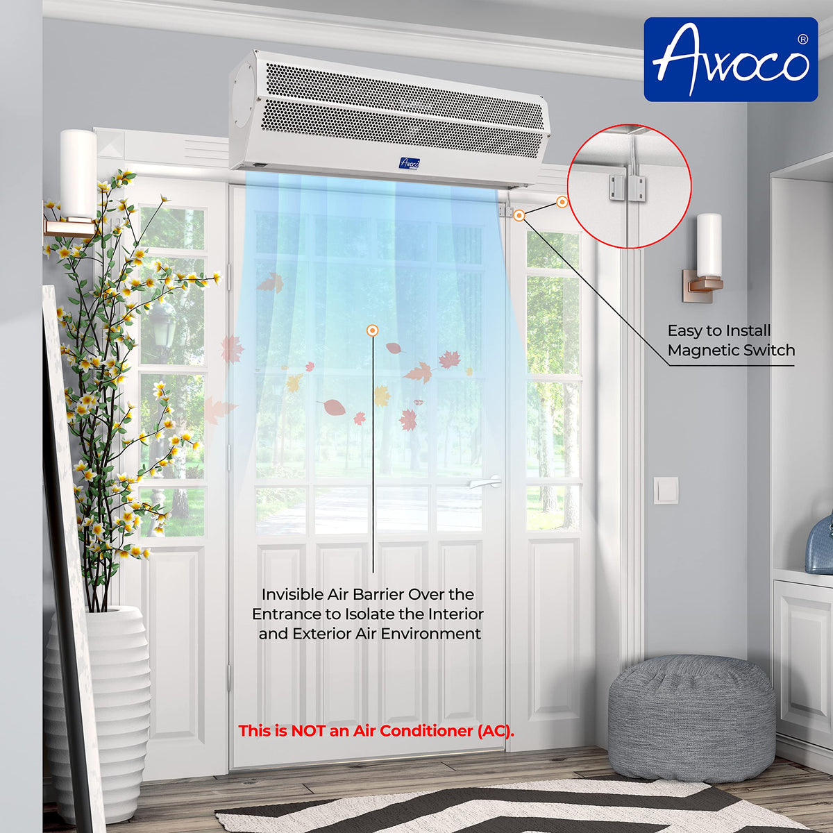 42" 2 Speeds 1350CFM Indoor Air Curtain B266672