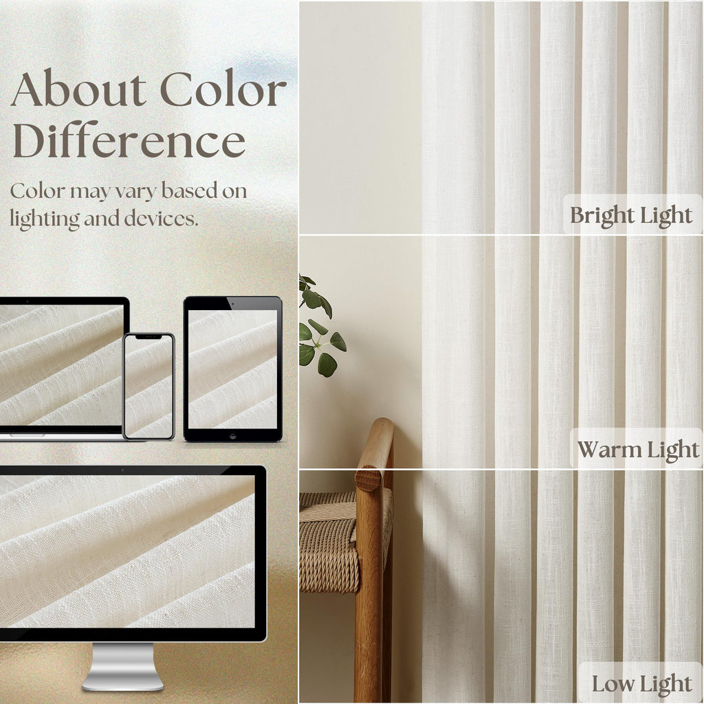 Natural Extra Wide Pinch Pleat 102 Inch Curtains C4256