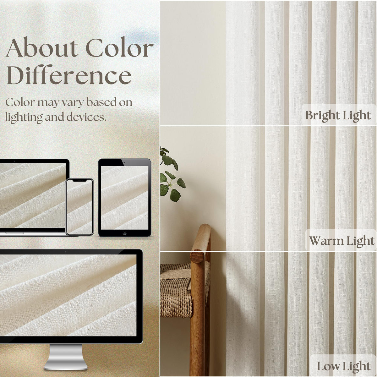 Natural Extra Wide Pinch Pleat 102 Inch Curtains C4256