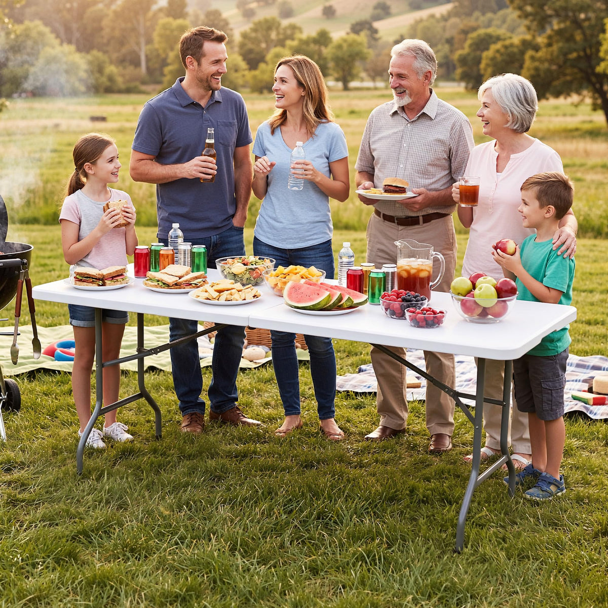 Heavy-Duty 6ft Folding Table with Handle G43561
