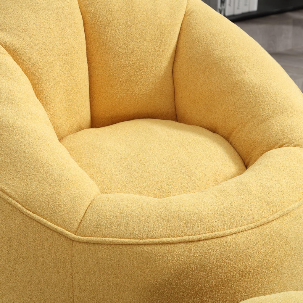 Microfiber Bean Bag Chair with Footrest A1236