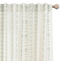 Green Striped Sheer Curtains 96 Inches Long Z14076